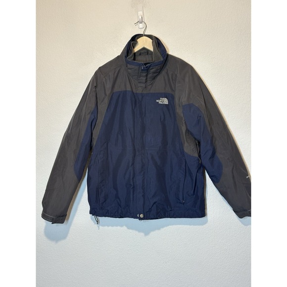 The North Face Men Large HyVent 3-in-1 Coat Blue Gray Jacket - Picture 1 of 12